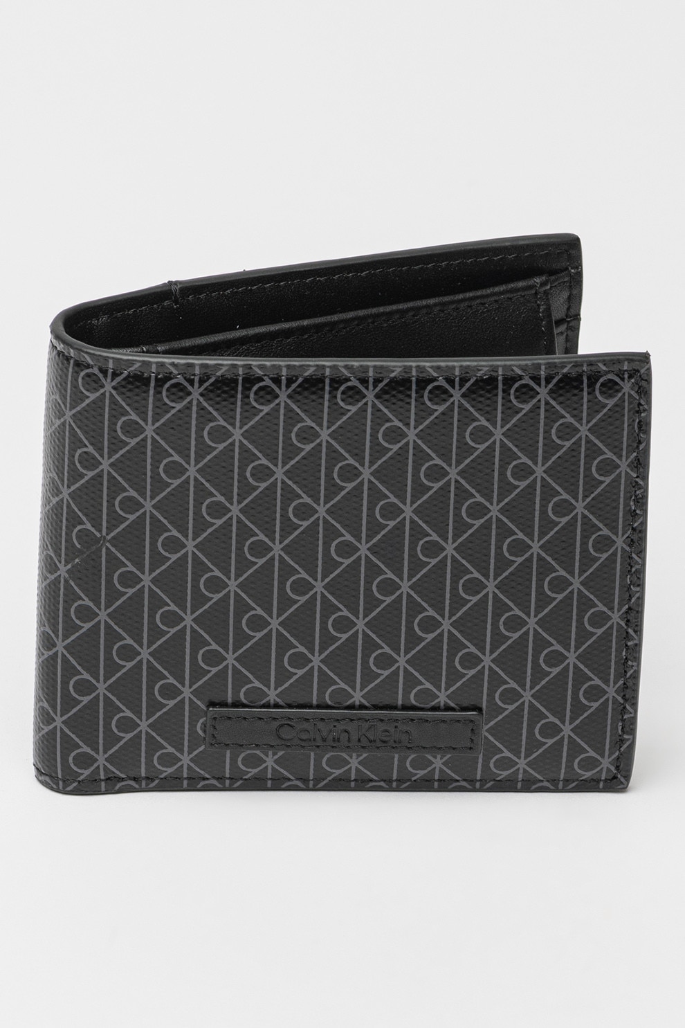 CALVIN KLEIN, Portofel cu logo, Negru, Gri