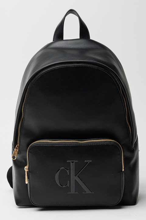 CALVIN KLEIN, Rucsac de piele ecologica cu partea din spate dublata, Negru