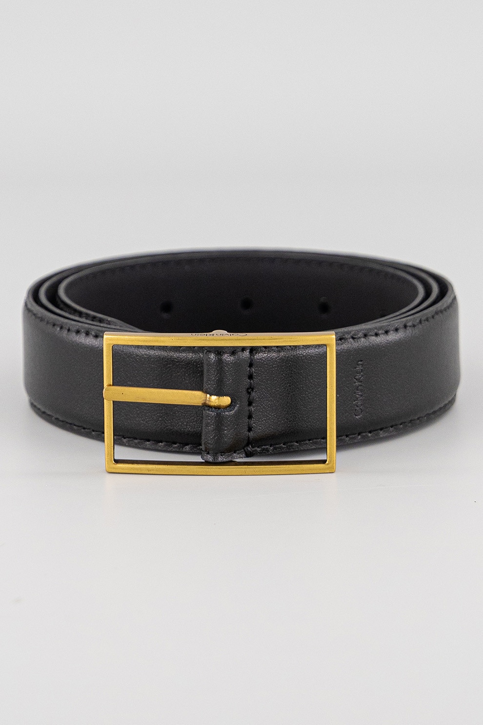 CALVIN KLEIN, Curea uni de piele, Negru, 100