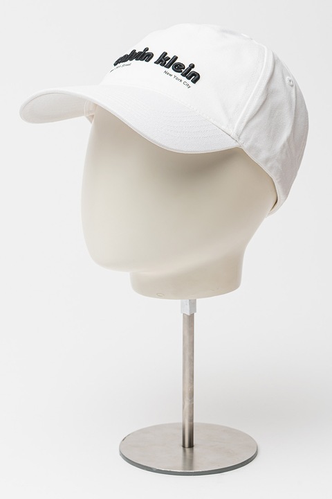 CALVIN KLEIN JEANS, Sapca baseball cu detaliu logo, Alb, Negru
