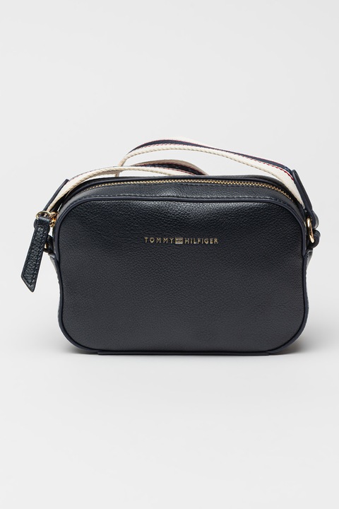 Tommy Hilfiger, Keresztpántos műbőr táska, Sötétkék