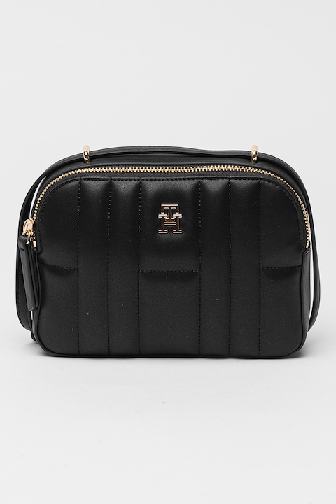 Tommy Hilfiger, Keresztpántos műbőr táska, Fekete