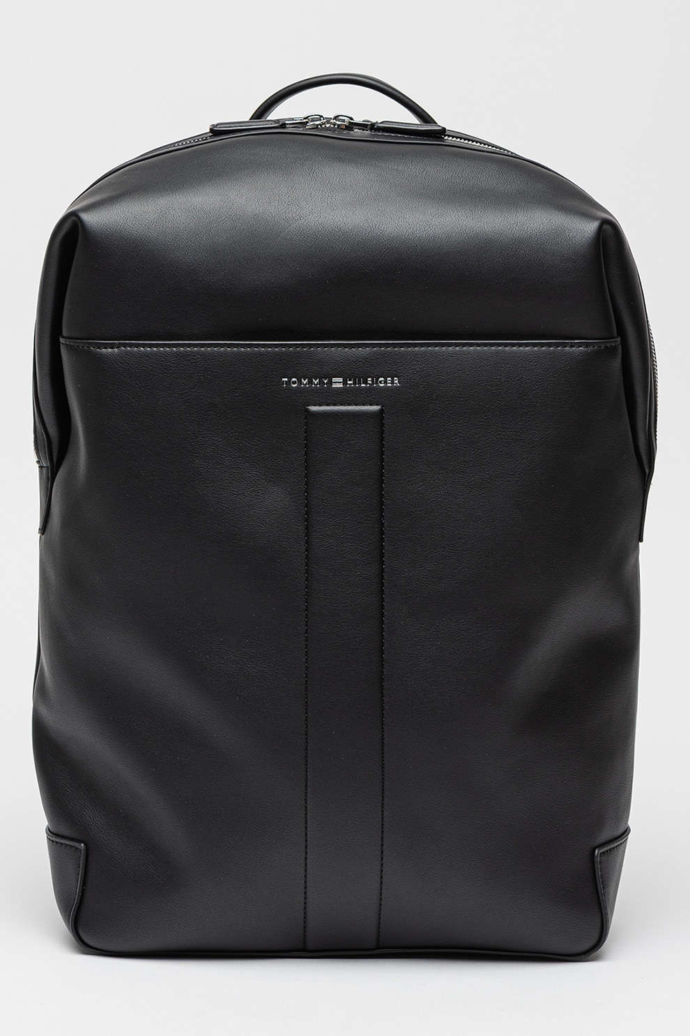 Tommy Hilfiger, Rucsac din piele ecologica cu barete ajustabile, Negru