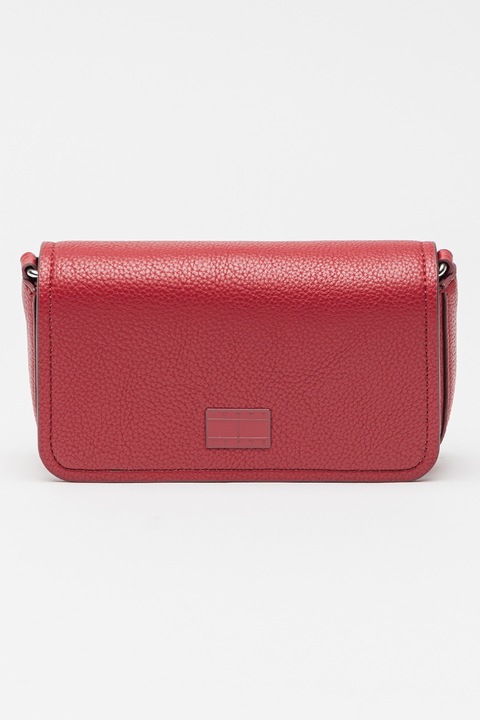 Tommy Jeans, Geanta crossbody cu logo, Rosu inchis