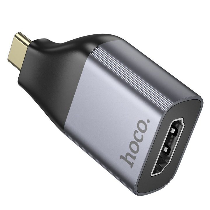 Конвертор Type-C към HDMI, Hoco UA33, Резолюция 30Hz/4K, Черен