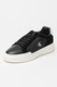 CALVIN KLEIN JEANS, Pantofi sport din piele intoarsa si material textil cu logo si aspect masiv, Negru/Alb murdar