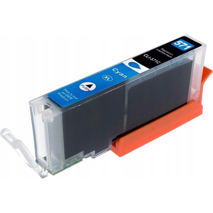 Kompatibilis tintapatron CLI-571XL CLI571XL, ciánkék, 13 ml, CANON PIXMA MG 5700 MG 5750 MG 5751 MG 5752 MG 5753 MG 6800 MG 6850 MG 6851 MG 6852 MG 6853 MG 7750 MG 7751 MG 7752 MG 7753 TS 5000 TS 5050 TS 5051 TS 5053 TS 5055-höz