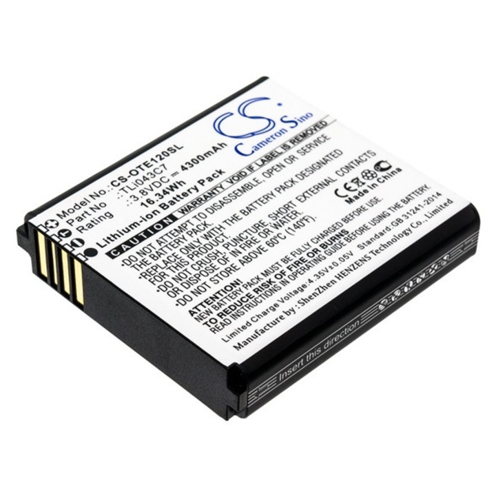 Cameron sino li-ion akkumulátor, 3.8v, 4300mAh, kompatibilis alcatel tli043c7 kompatibilis-vel