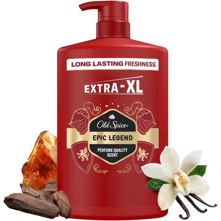Душ гел и шампоан 3 в 1 Old Spice Epic Legend, 1000 мл