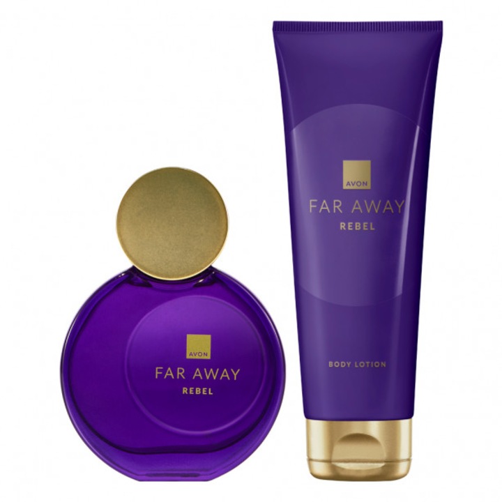 Set Far Away Rebel cu Parfum 50ml si Lotune pentru Corp 125ml AVON