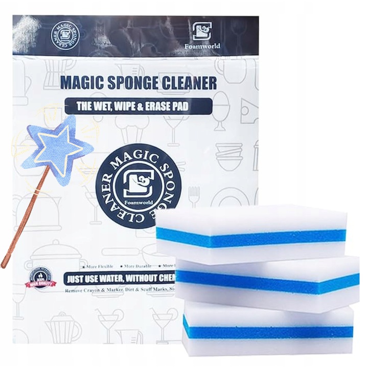 3 darabos melamin tisztítószivacs szett