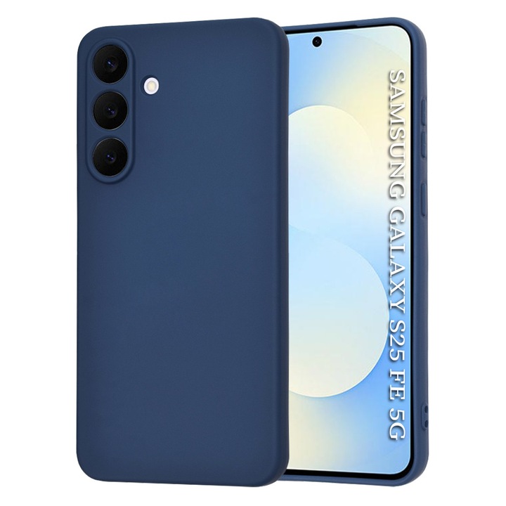 Husa pentru Samsung Galaxy S25 FE, SoftFlex, T58, Panza, Navy Blue