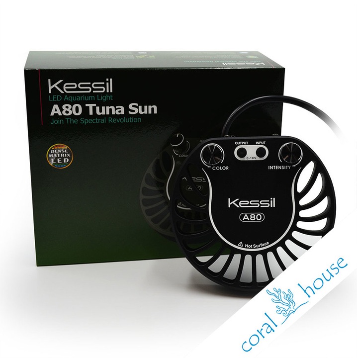 Lumina LED Kessil A80 Tuna Sun pentru Acvariu - Tehnologie Dense Matrix si Control Avansat pentru Oferirea Culorilor Vibrante si Crestere Optimizata