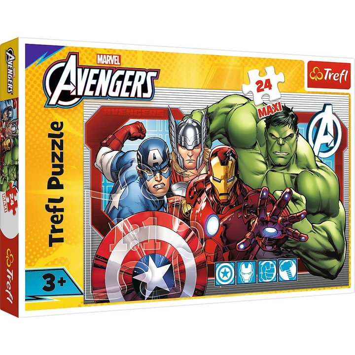 Пъзел Trefl Maxi - Marvel Avengers, Отмъстителите завинаги, 24 части