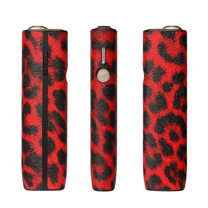 Husa Pentru IQOS Iluma One Leopard Rosu – Protectie Anti-Soc si Rezistenta la Zgarieturi, TPU + PU + PC