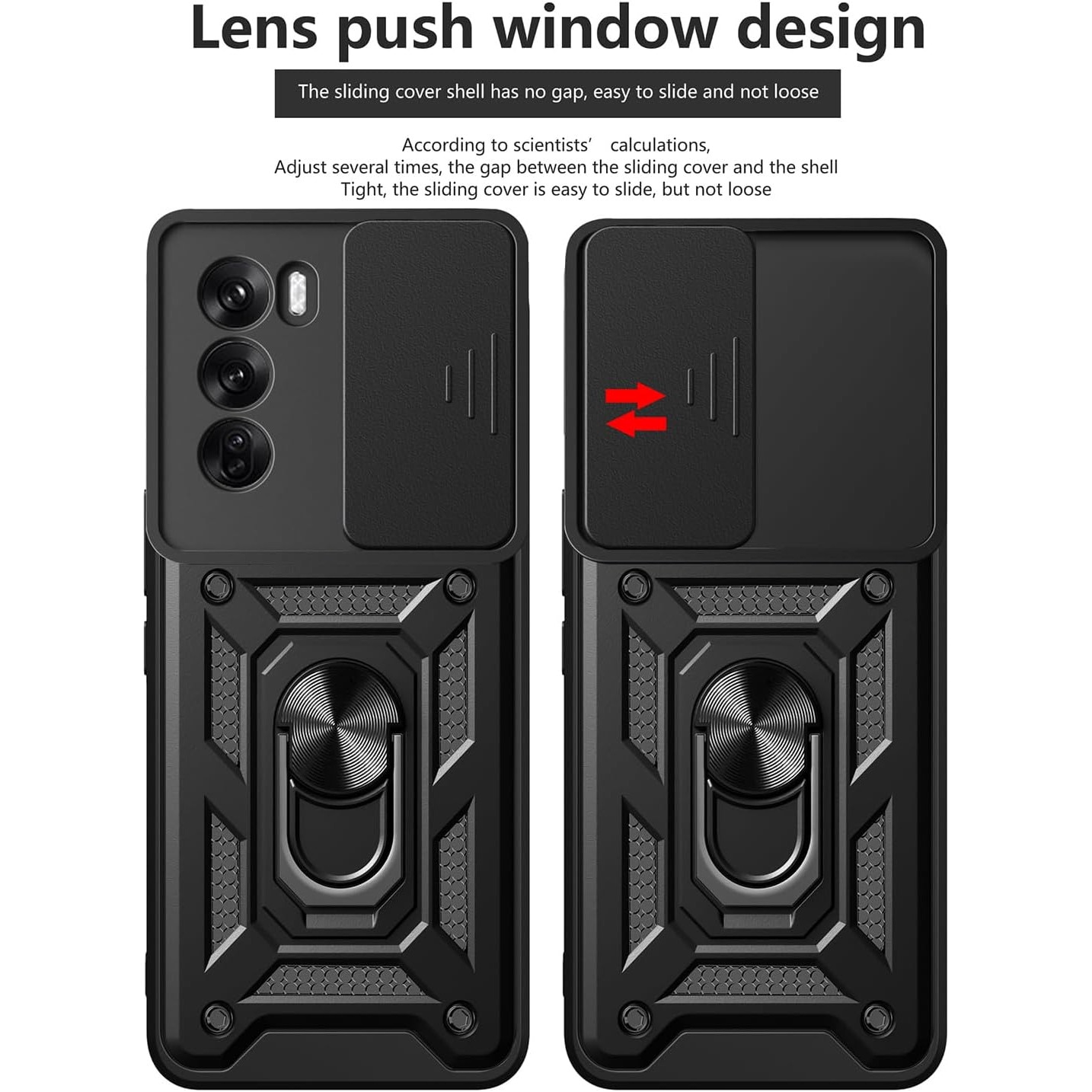 Husa pentru Xiaomi Redmi 15 4G, 5G Ring Armor Kickstand Tough Rugged Cover cu protectie camera, negru