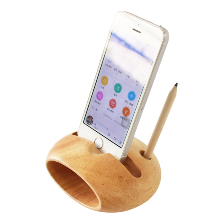 Neo™ fa telefontartó, hangszóróval, asztalra vagy íróasztalra