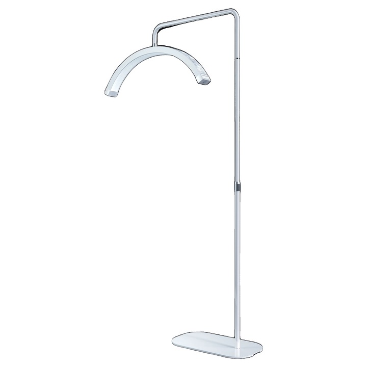 Lampa foto Half Moon, temperatura de culoare ajustabila, set complet accesorii, alb, 88x34x12cm