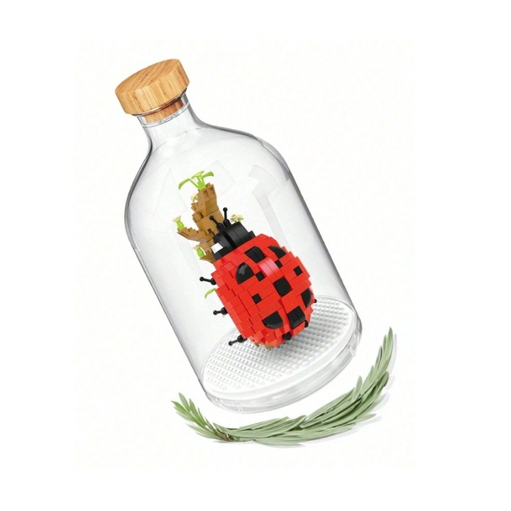 Set de construcție 3D Buburuza, 379 piese, multicolor, 10x19.6cm