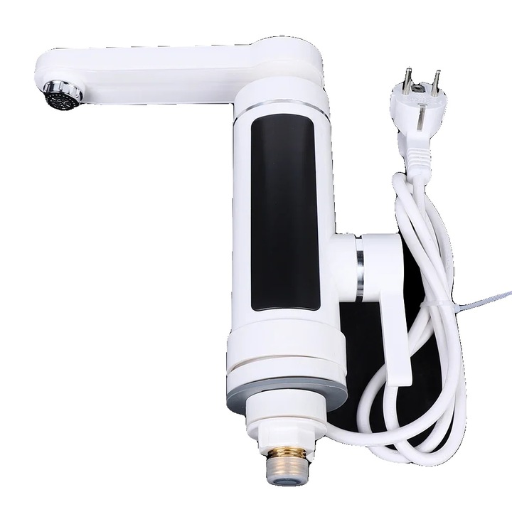 Baterie sanitara, display LED, alb, 18.5x6.5x20.5cm