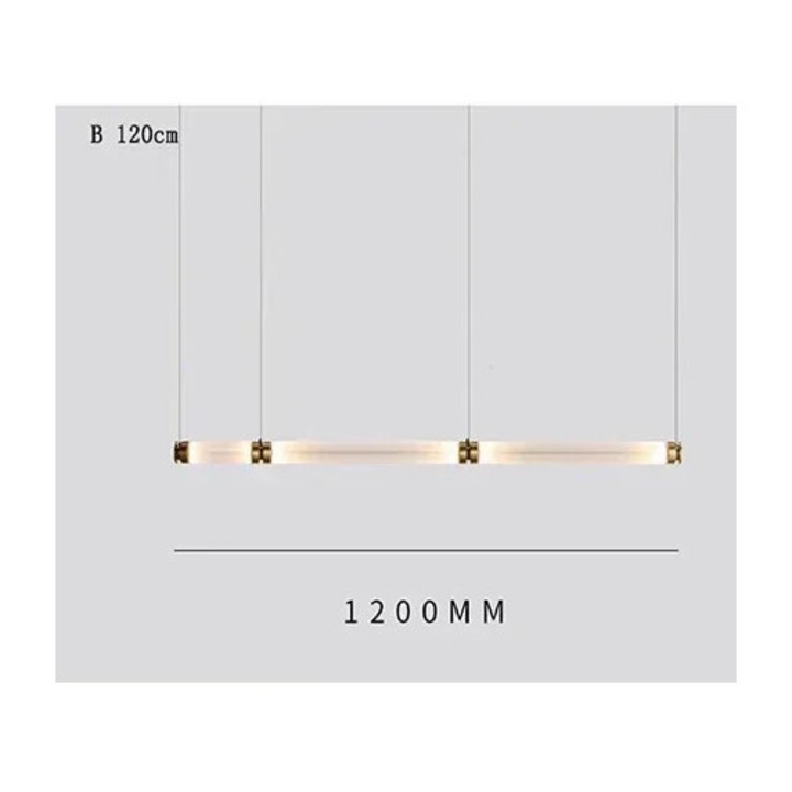 Полилей, Дизайн Арт Деко, LED източник на светлина, топла светлина, 120 см