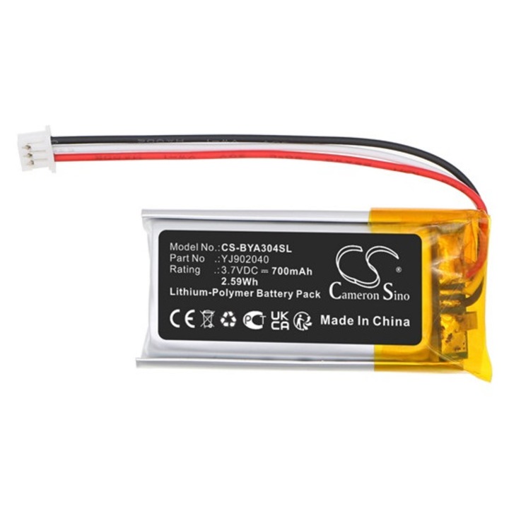 Cameron sino li-polymer akkumulátor, 3.7v, 700mAh, kompatibilis babymoov yj902040 -vel