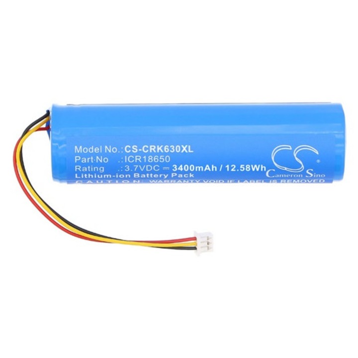 Cameron sino li-ion akkumulátor, 3.7v, 3400mAh, kompatibilis corsair icr18650 kék-vel