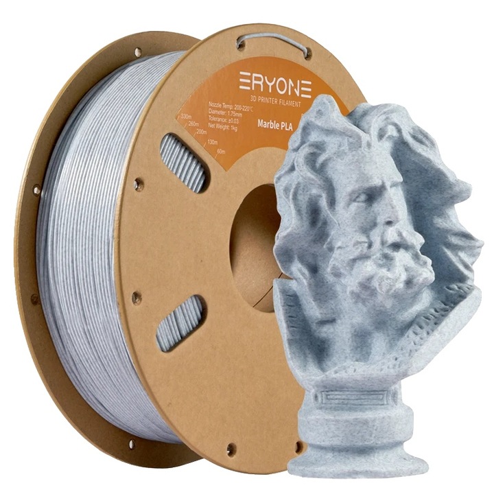 Filament 3D, Marble X5, PLA biodegradabil, textura marmura, 1.75mm, 335m