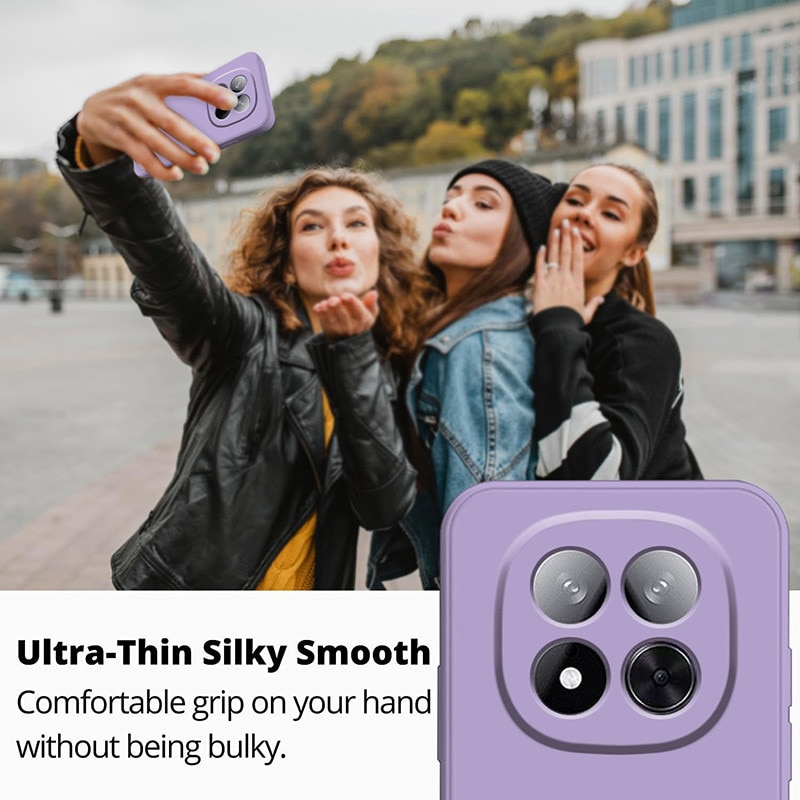 Husa pentru Xiaomi Redmi Note 14 Pro, silicon lichid, protectie sporita, violet deschis