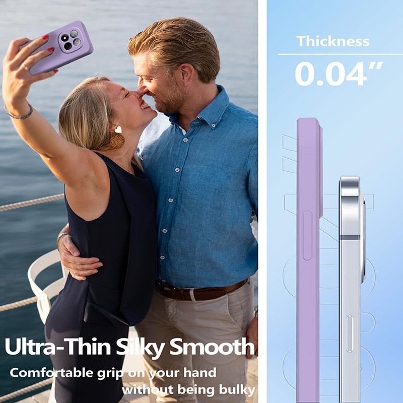 Husa pentru Xiaomi Redmi Note 14 Pro, silicon lichid, protectie sporita, violet deschis