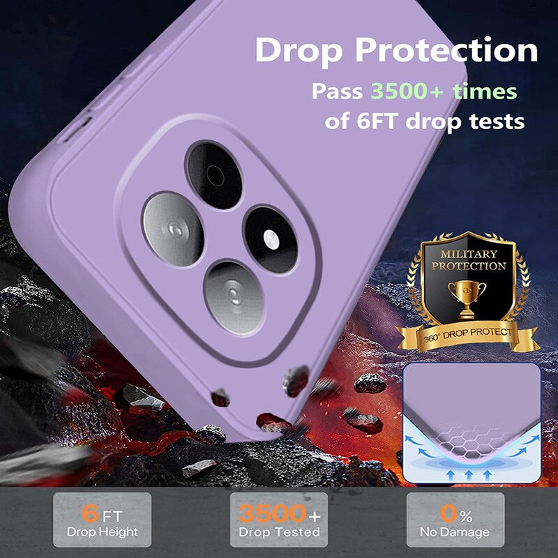 Husa pentru Xiaomi Redmi Note 14 Pro, silicon lichid, protectie sporita, violet deschis