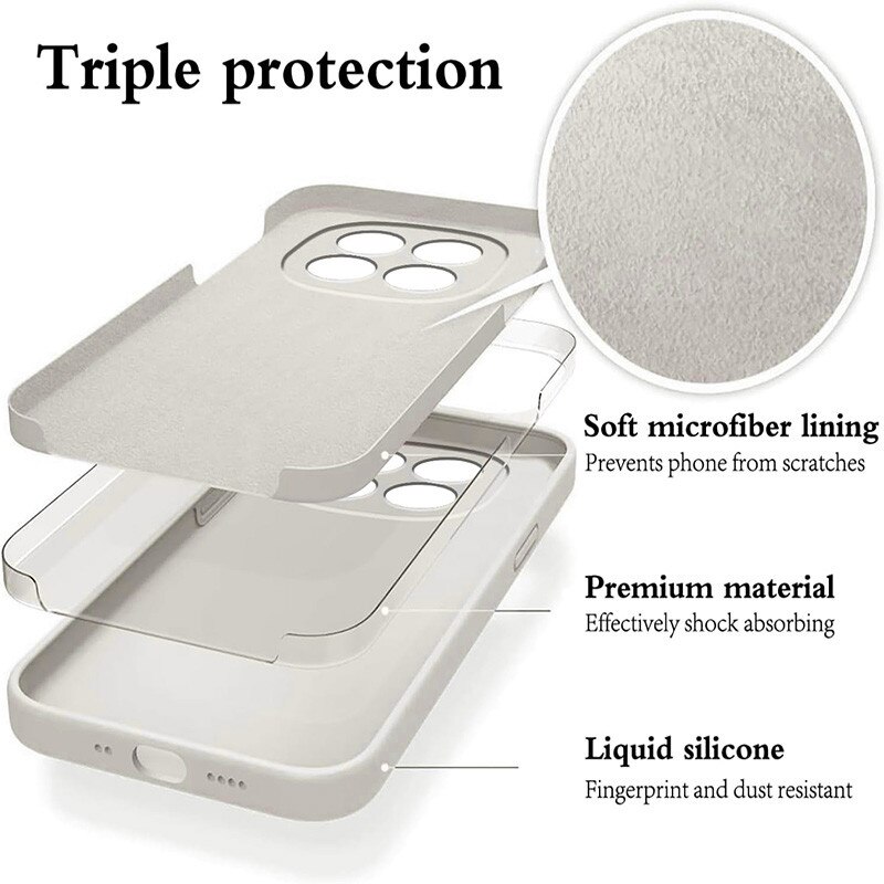 Husa pentru Xiaomi Redmi Note 14 Pro, silicon lichid, protectie militara, interior din microfibra, bej