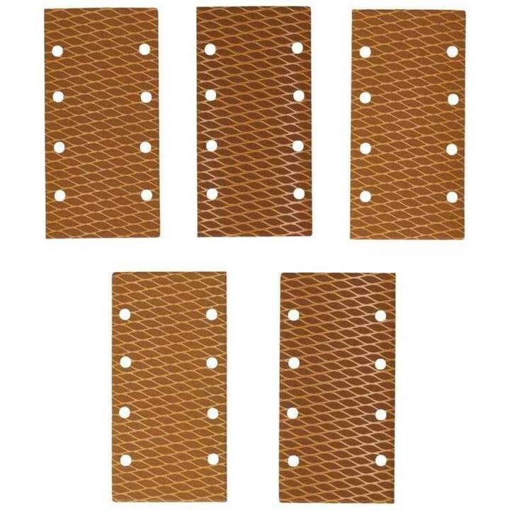 Csiszolópapír eltömődésgátló, Dedra, 92x182mm, 60-as szemcseméret, 5 darabos készlet