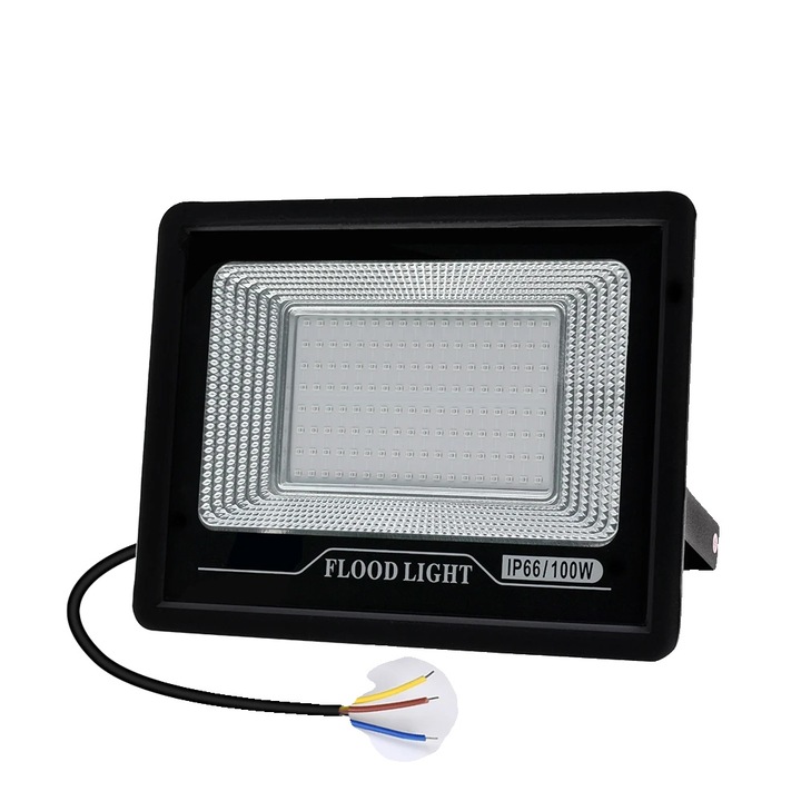 Proiector LED 100W, design impermeabil, utilizare versatila, 220V, aluminiu, IP66