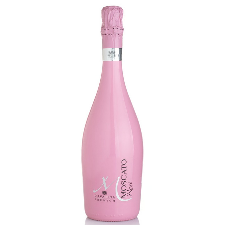 Spumant Cavatina Premium, Muscat Sparkling Rose Bottle 0.75L