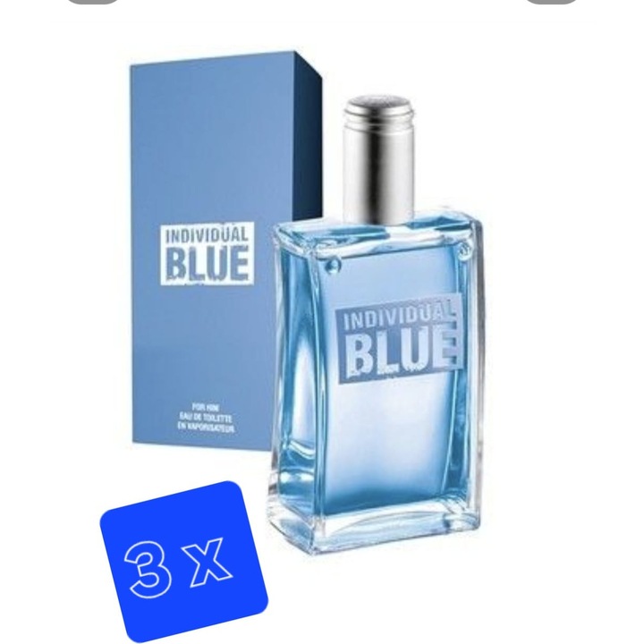 Set : 3 x Apa de toaleta Individual Blue, 3x100 ml