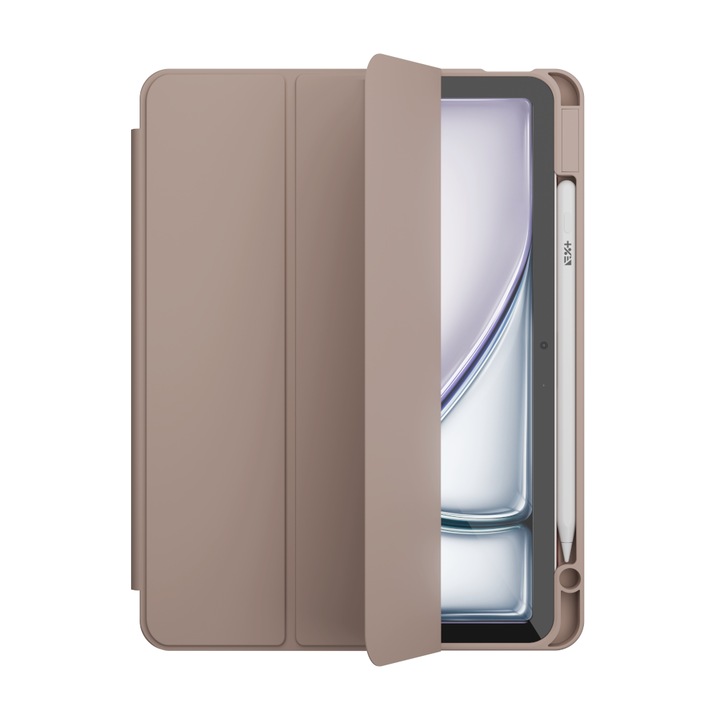 Husa tableta Next One Rollcase pentru iPad Air M2 11", roz, cu suport pentru Apple Pencil, functie de suport