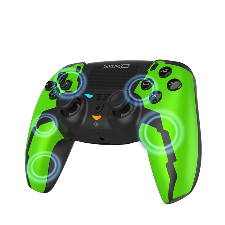 Vezeték nélküli kontroller YAXO Hornet Fury Elite, Bluetooth 5.0, USB-C, zöld