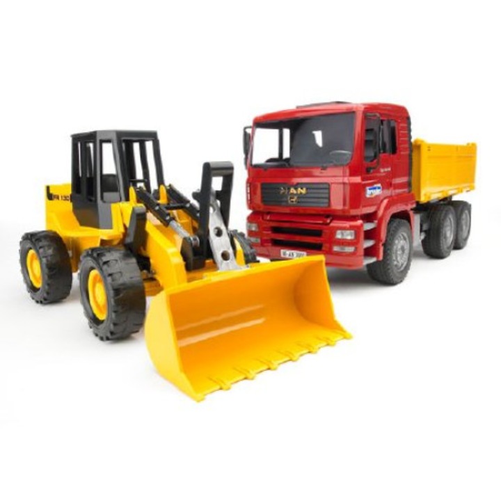 Bruder Professional Series MAN TGA Construction Truck with Articulated Road Loader (02752)