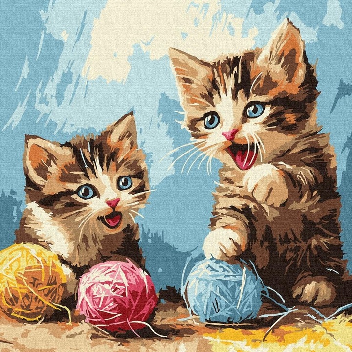 Számfestő készlet, Ideyka, Macskák, 30x30cm