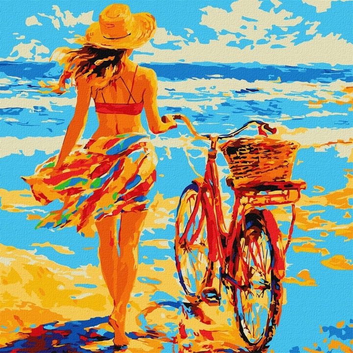 Számfestő készlet, Ideyka, A móló közelében, 3 ecset, 40x40cm
