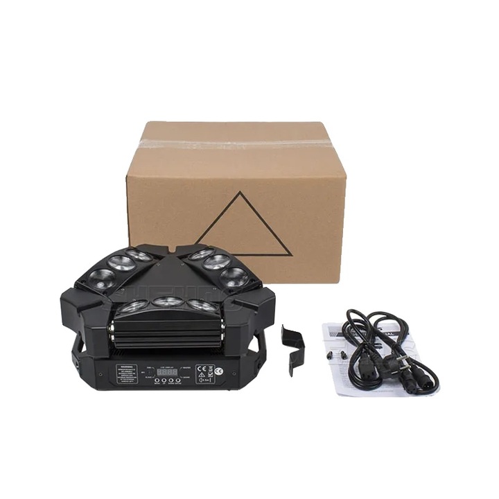 Lumina mobila cu efecte dinamice, 9x10W RGBW 4in1, control DMX, 31x29x15cm, 5kg