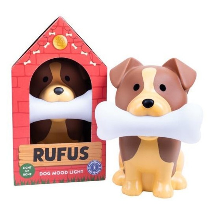 Lampa de veghe Rufus, Fizz Creations, LED, alimentare USB, dimensiuni compacte, design caine
