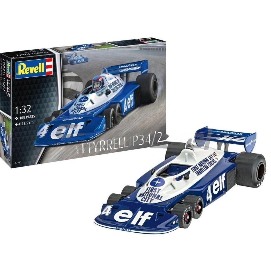 【KW】ELF　ティレルフォードP34 Model de construit Revell Tyrrell P34/2 6-Roti, 1:32, 105 piese