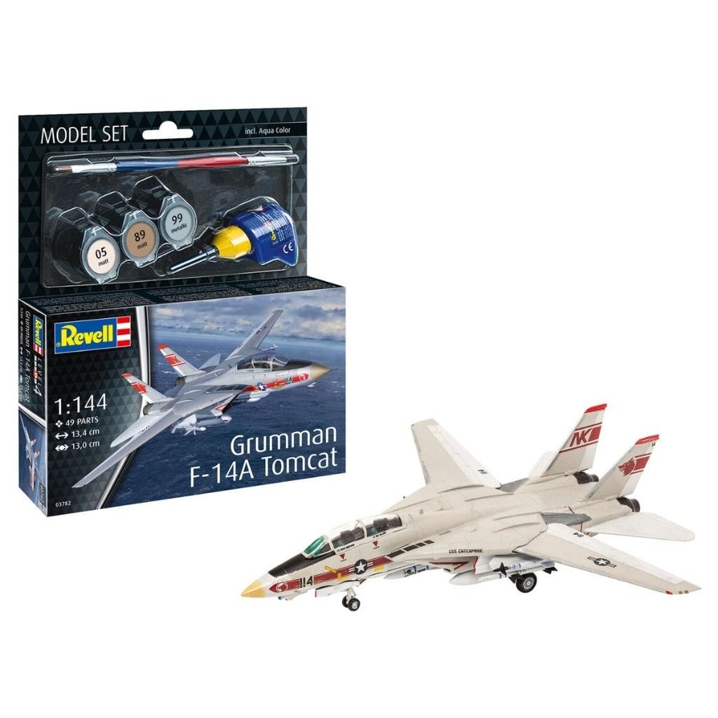 Aeromodel Grumman F-14A Tomcat, Revell, 1:144, 49 piese, 13,1x13