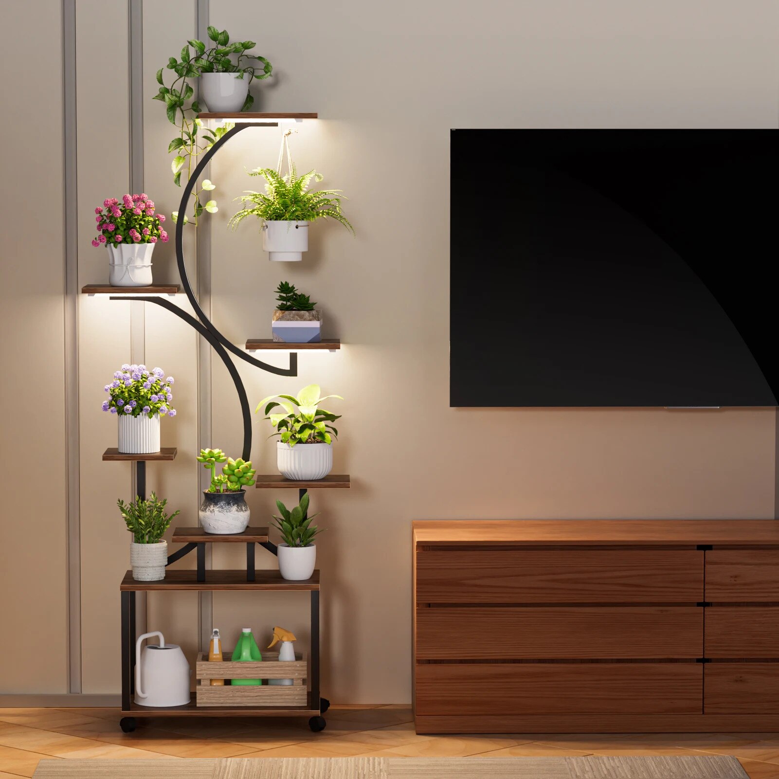Suport plante de interior, Etajera pentru flori cu 8 niveluri, Cu 3 ...