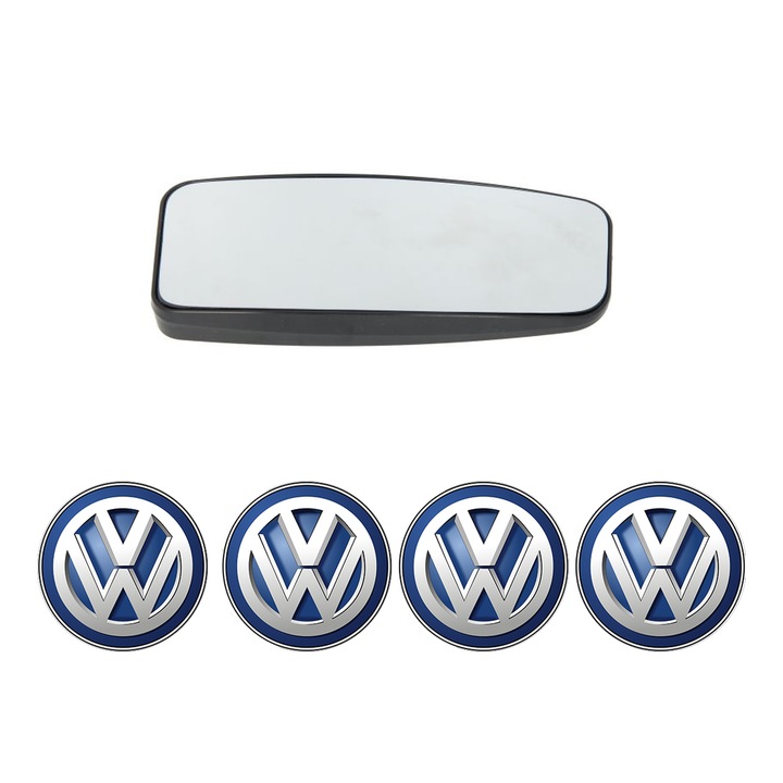 Sticla oglinda exterioara Dreapta VW CRAFTER din 2006 - 2016, auto, fara incalzire, Cri-Flo, 4 stickere auto VW