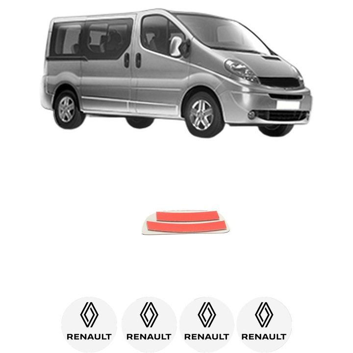 Sticla oglinda exterioara Stanga RENAULT TRAFIC II Bus (JL) din 2001 - 2018, auto, fara incalzire, Cri-Flo, 4 stickere auto RENAULT