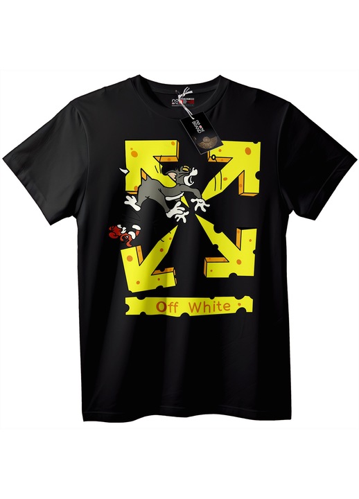 Мъжка тениска Off White, Черен, XL