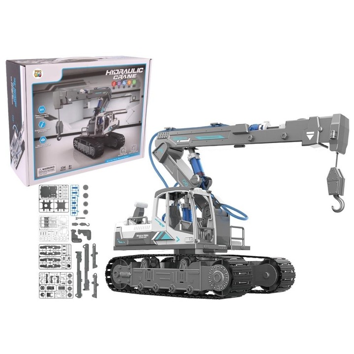 Set de asamblare macara hidraulica, Pro Kids, 8 ani+
